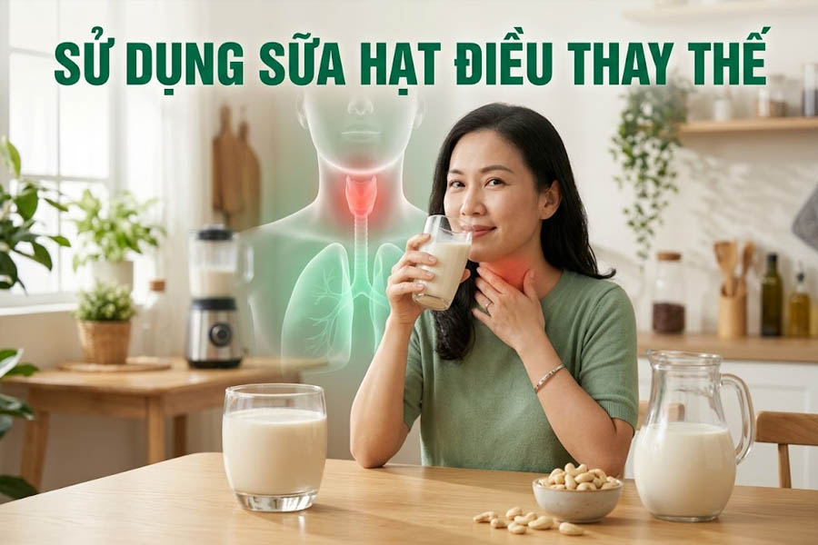 Sử dụng sữa hạt điều thay thế