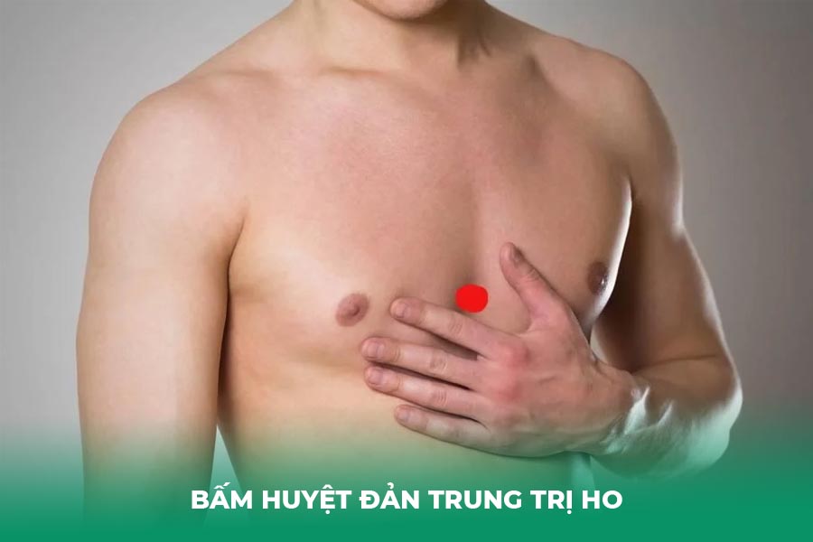 Bấm huyệt Đản Trung trị ho