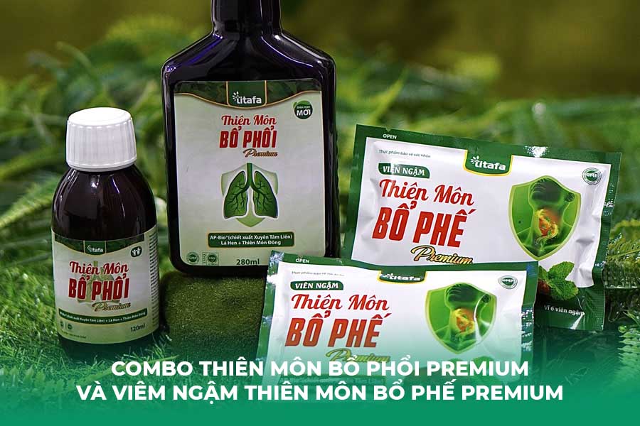 Combo Thiên Môn Bổ Phổi Premium và viêm ngậm Thiên Môn Bổ Phế Premium