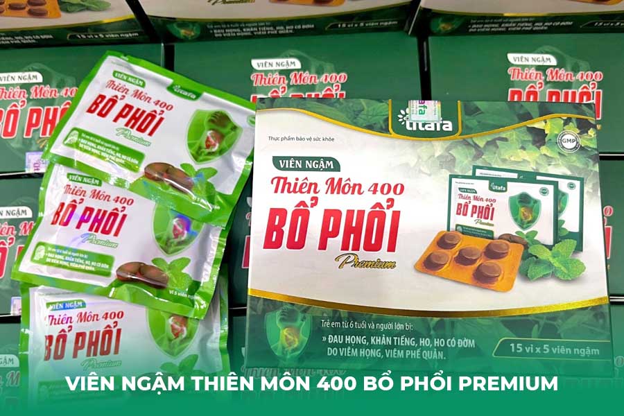 Viên ngậm Thiên Môn 400 Bổ Phổi Premium
