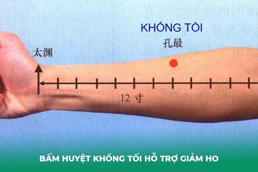 Bấm huyệt Khổng Tối hỗ trợ giảm ho