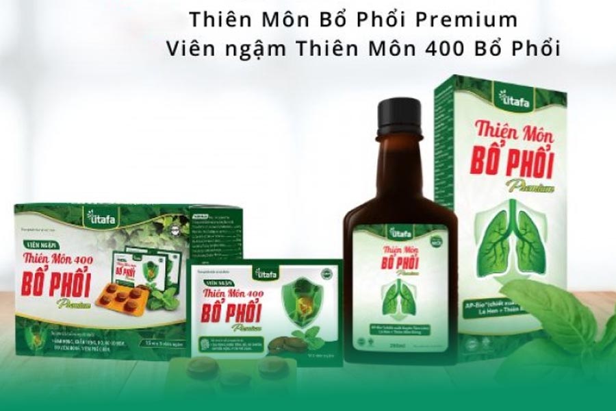 Hỗ trợ giảm ho ngứa cổ hiệu quả với combo Thiên Môn Bổ Phổi Premium và viêm ngậm Thiên Môn 400 Bổ Phế Premium