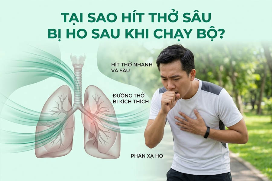 Tại sao hít thở sâu bị ho sau khi chạy bộ?