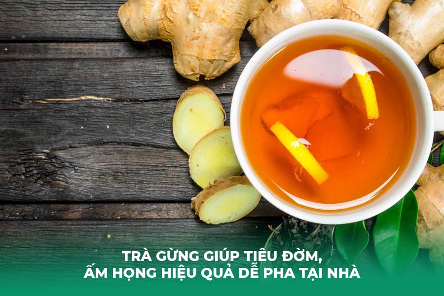 Giúp Tiêu Đờm, Ấm Họng Dễ Pha Tại Nhà 1. Trà gừng 