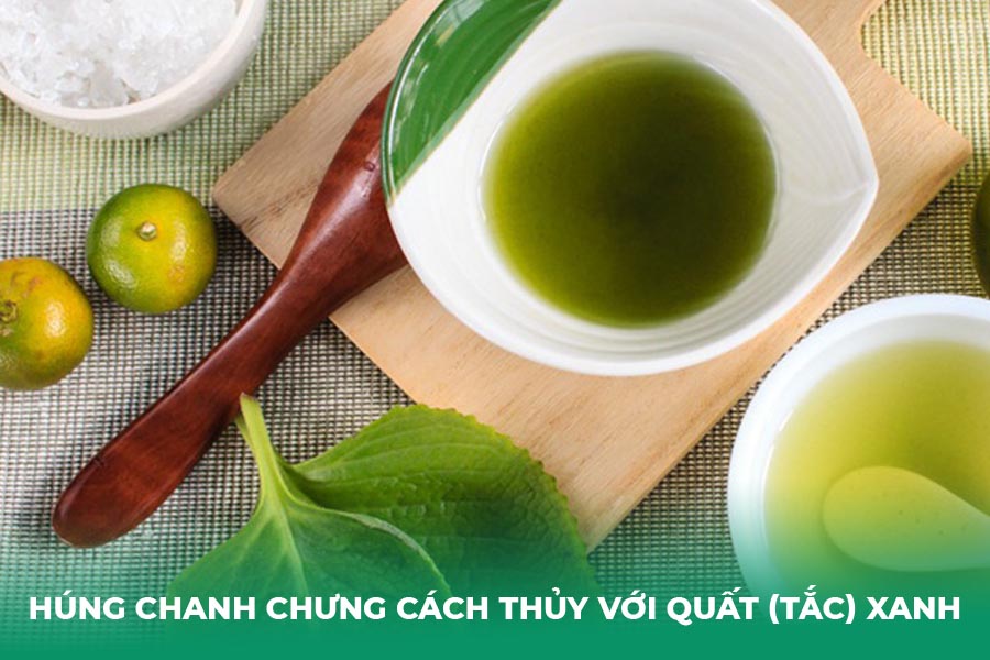 Húng Chanh Chưng Cách Thủy Với Quất (Tắc) Xanh