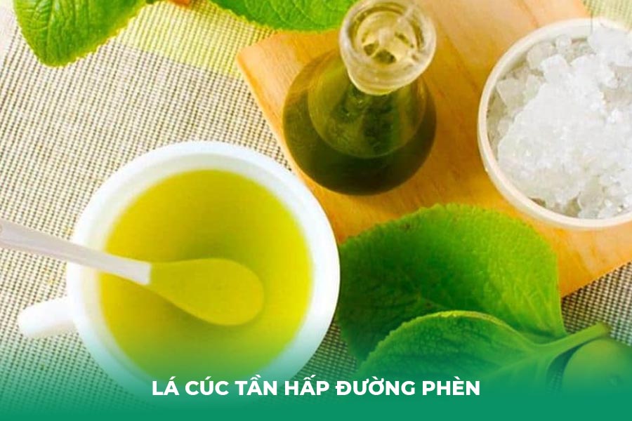 Lá cúc tần hấp đường phèn