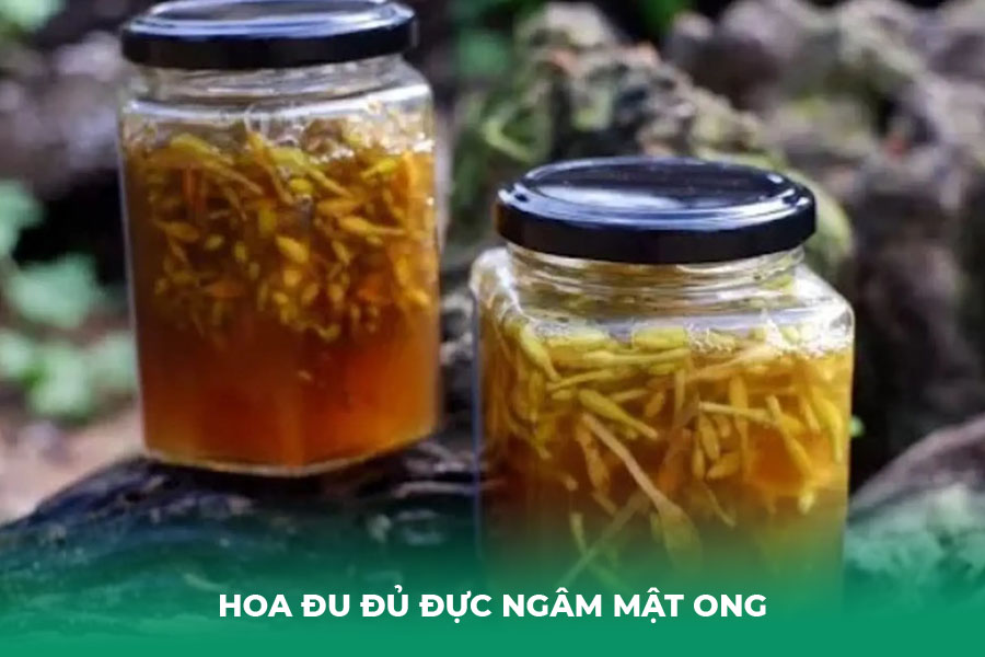 Hoa đu đủ đực ngâm mật ong
