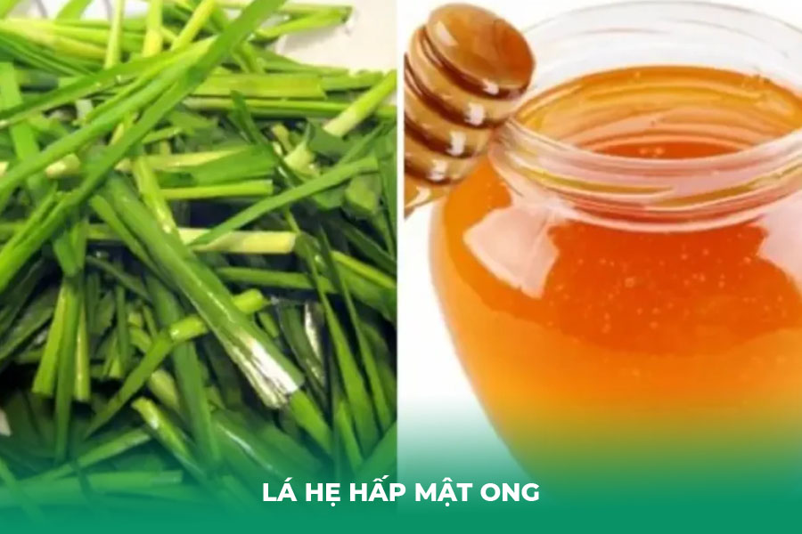 Lá hẹ hấp mật ong/đường phèn