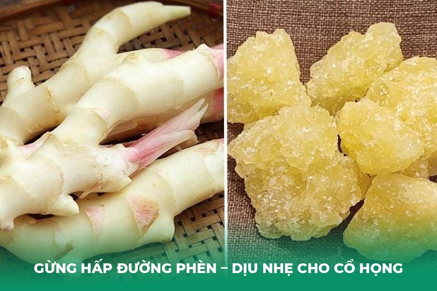 Gừng Hấp Đường Phèn – Dịu Nhẹ Cho Cổ Họng