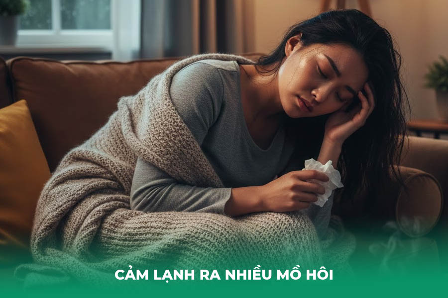 cảm lạnh ra nhiều mồ hôi