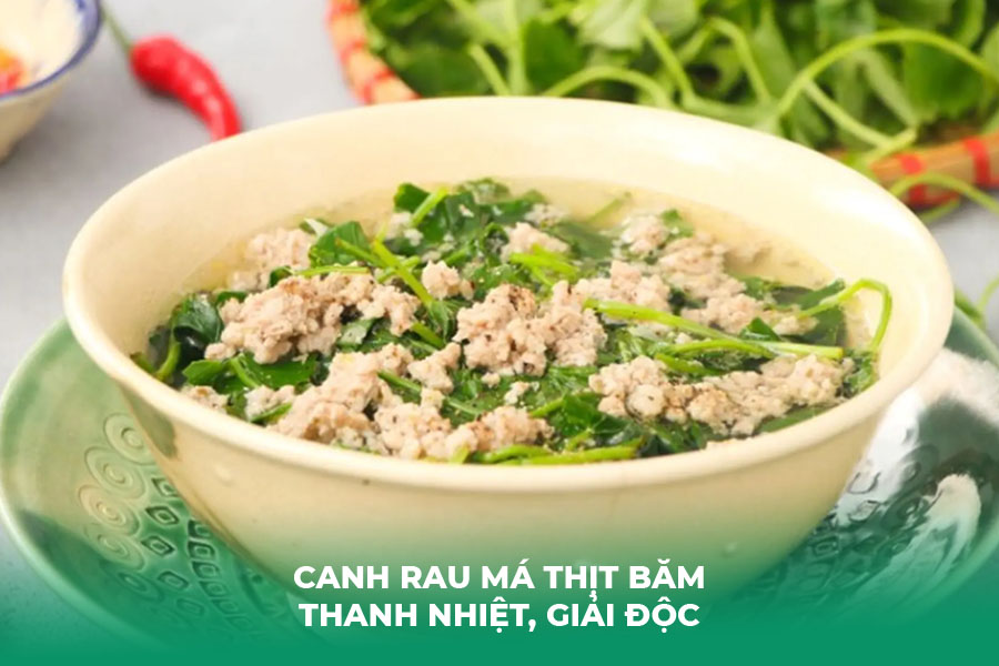 Canh Rau Má Thịt Băm – Thanh Nhiệt, Giải Độc