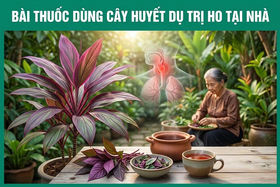 Một số bài thuốc dùng cây huyết dụ trị ho tại nhà