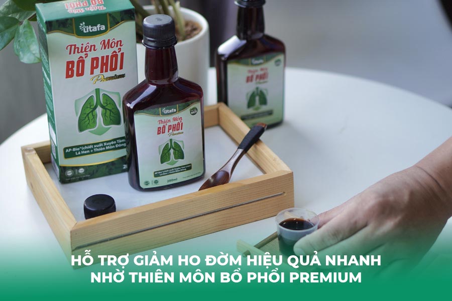 Hỗ trợ giảm ho đờm hiệu quả nhanh nhờ Thiên Môn Bổ Phổi Premium