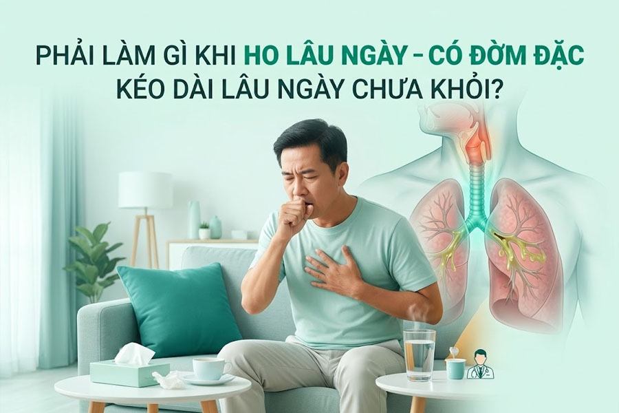 Phải làm gì khi ho lâu ngày có đờm đặc kéo dài lâu ngày chưa khỏi?
