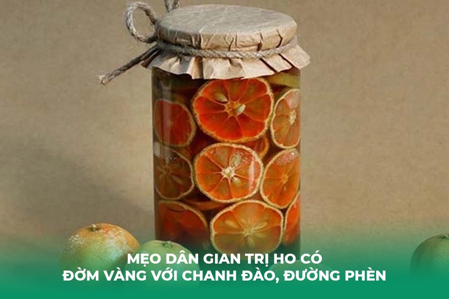 Mẹo dân gian trị ho có đờm vàng với chanh đào, đường phèn