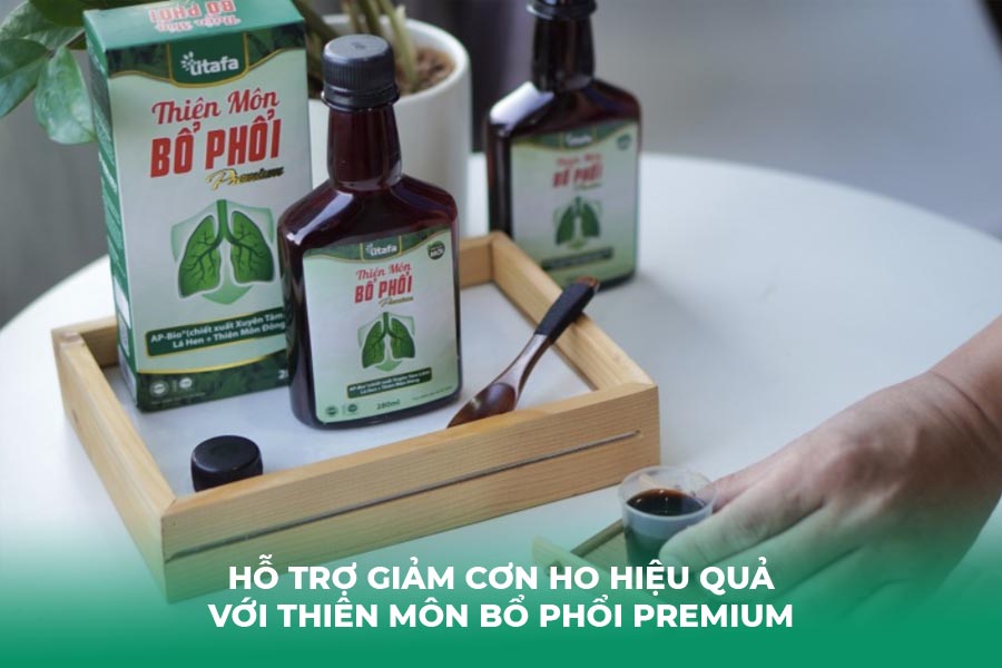 Hỗ trợ giảm cơn ho hiệu quả với Thiên Môn Bổ Phổi Premium