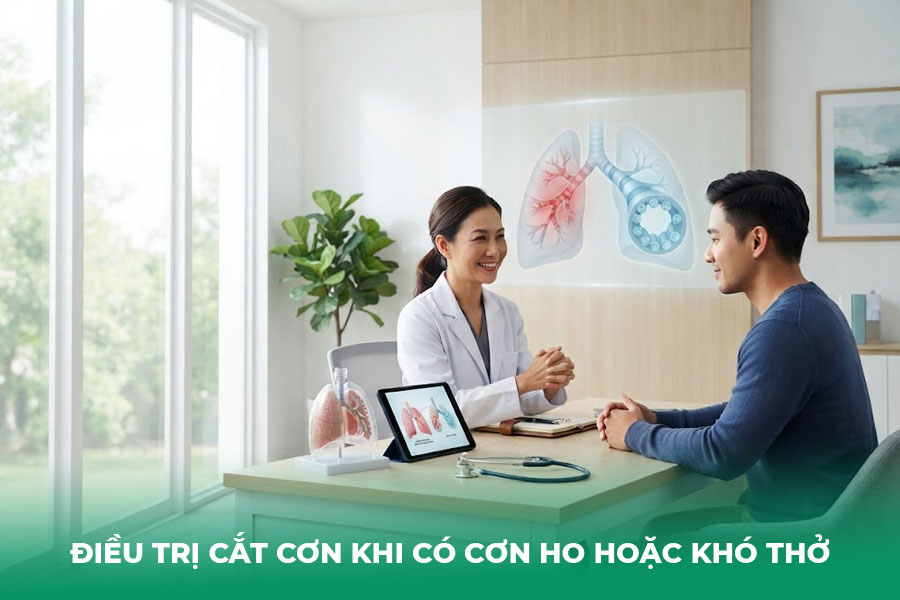 Điều Trị Cắt Cơn Khi Có Cơn Ho Hoặc Khó Thở