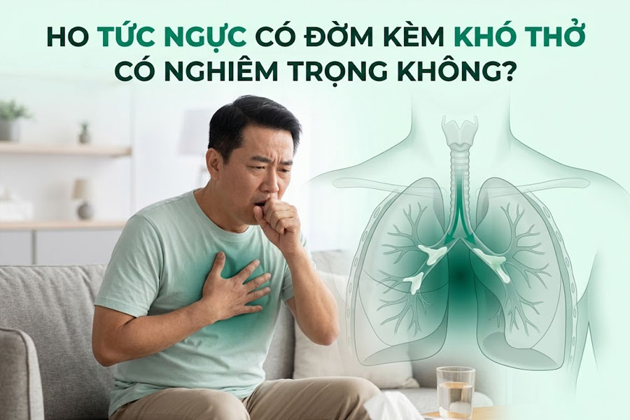 Ho Tức Ngực Có Đờm Kèm Khó Thở Có Nghiêm Trọng Không?
