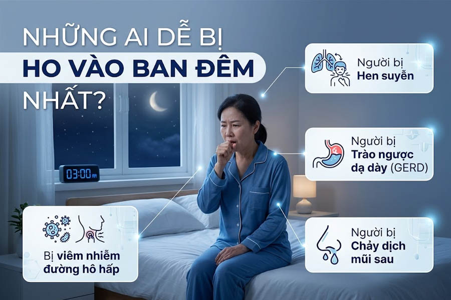 Những ai dễ bị ho vào ban đêm nhất?