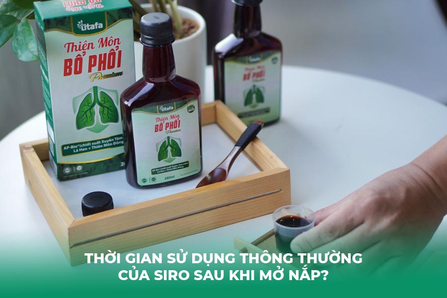 Thời gian sử dụng thông thường của siro sau khi mở nắp