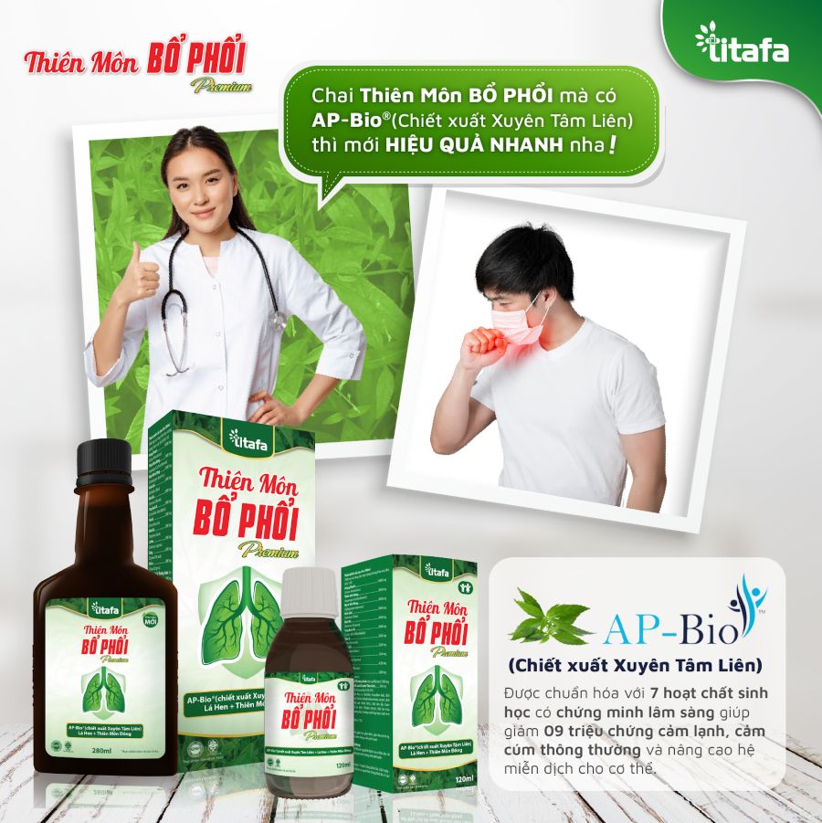 Giới thiệu Siro ho Thiên Môn Bổ Phổi Premium