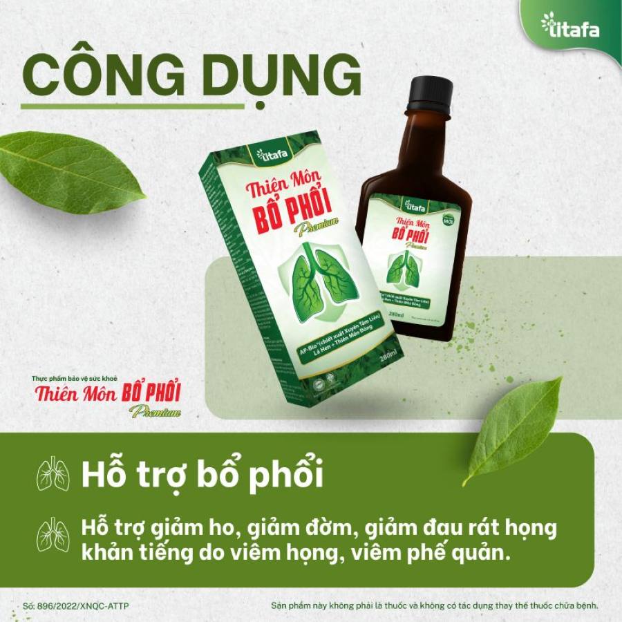 công dụng của thiên môn bổ phổi premium