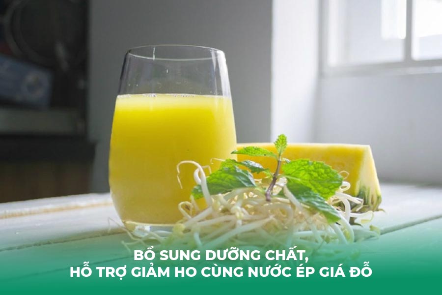 Bổ sung dưỡng chất, hỗ trợ giảm ho cùng nước ép giá đỗ