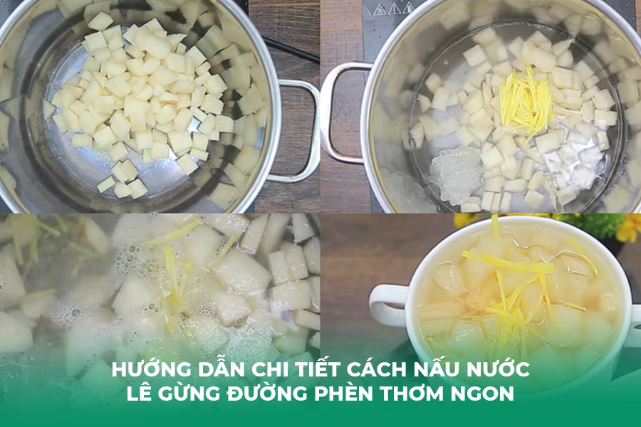 Hướng Dẫn Chi Tiết Cách Nấu Nước Lê Gừng Đường Phèn Thơm Ngon