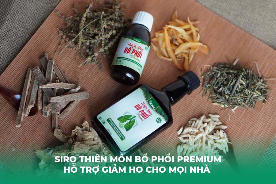 Siro Thiên Môn Bổ Phổi Premium - Hỗ trợ giảm ho cho mọi nhà 