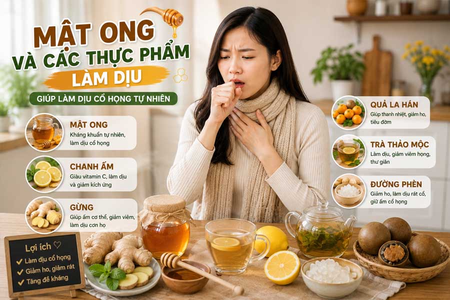 Mật Ong Và Các Thực Phẩm Làm Dịu