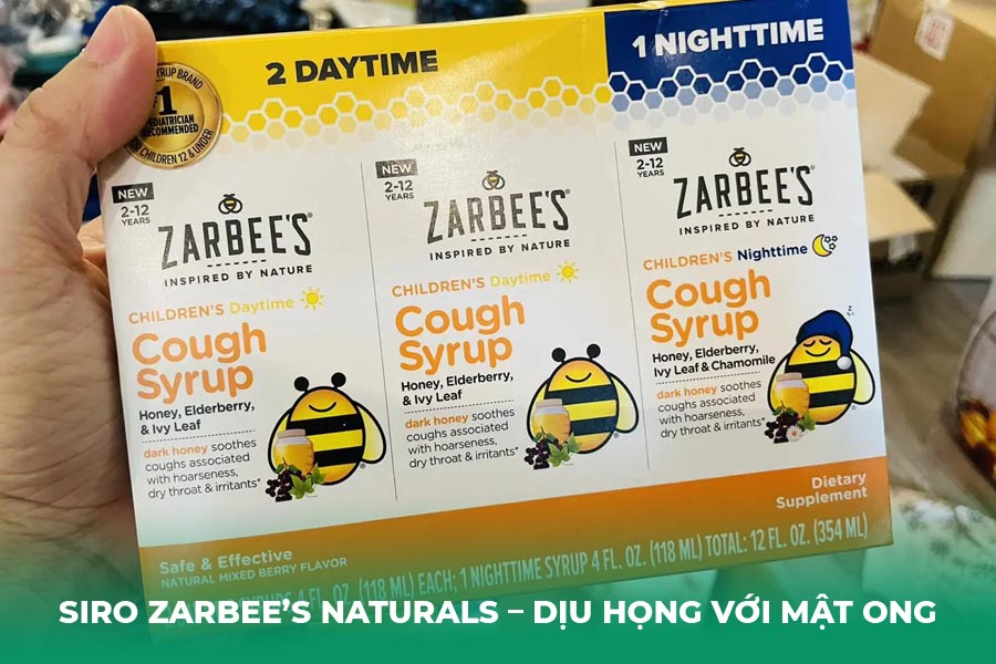 Siro Zarbee’s Naturals – Dịu Họng Với Mật Ong