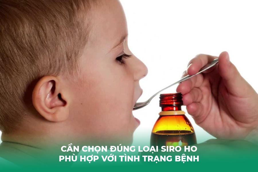 Cần chọn đúng loại siro ho phù hợp với tình trạng bệnh