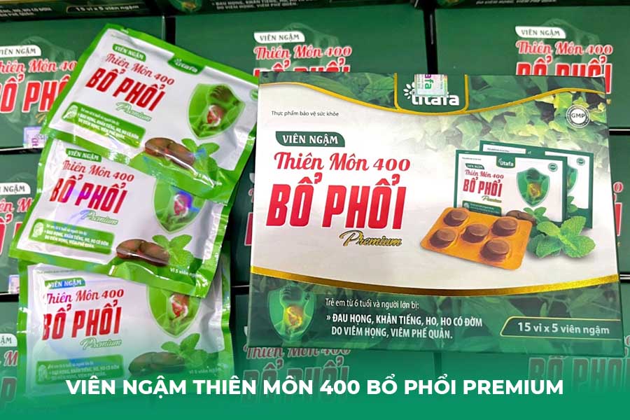 Viên ngậm Thiên Môn 400 Bổ Phổi Premium