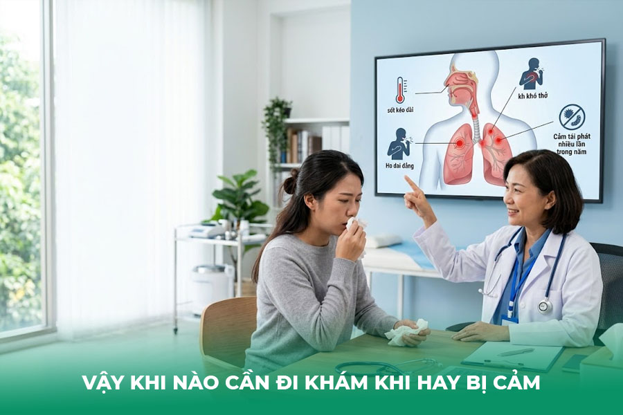 Vậy khi nào cần đi khám khi hay bị cảm