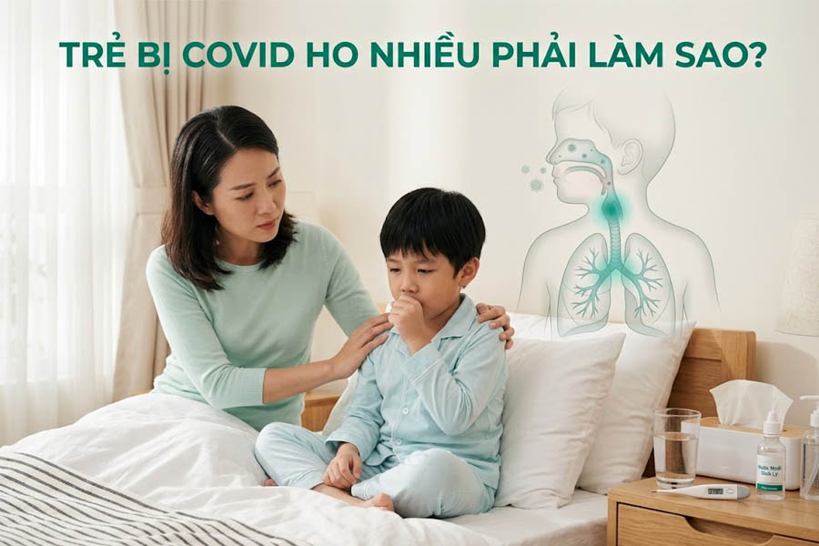 Trẻ bị Covid ho nhiều phải làm sao?