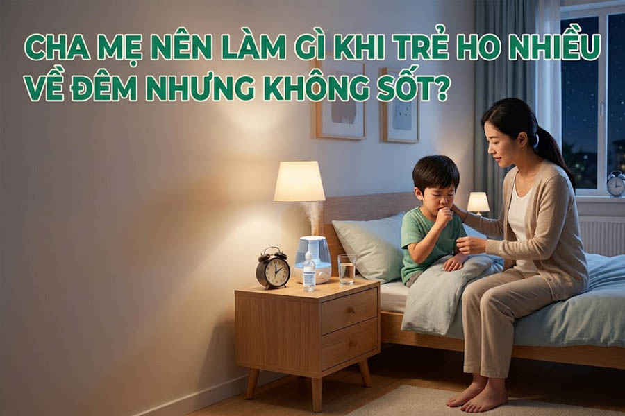 Cha mẹ nên làm gì khi trẻ ho nhiều về đêm nhưng không sốt?