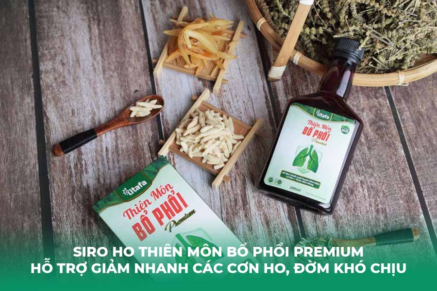 Siro ho Thiên Môn Bổ Phổi Premium - Hỗ trợ giảm nhanh các cơn ho, đờm khó chịu