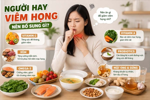 Người Thường Xuyên Bị Viêm Họng Nên Bổ Sung Gì Để Tăng Đề Kháng
